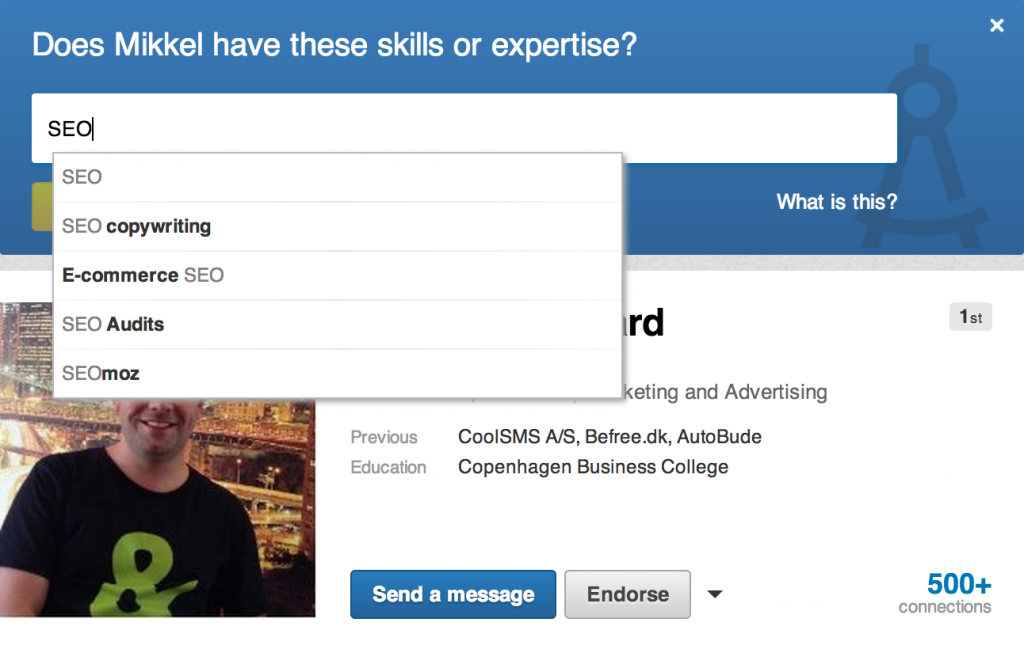 Endorse Skills & Expertise on LinkedIN Endorse Skills & Expertise on LinkedIN